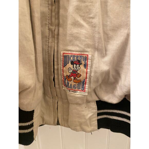 Rare Vintage Reversible Mickey Mouse Disney Baseball Bomber Varsity Jacket Sz M - Picture 6 of 13